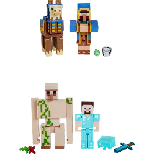 Mattel Minecraft 8cm Figure 2-Pack Assorted Characters Mattel Minecraft 8cm Figure 2-Pack Assorted Characters