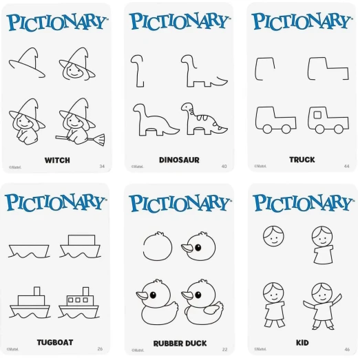 Mattel Pictionary Board Game: Family Fun for Ages 8+ with 222 Clues - Mattel - Image 5