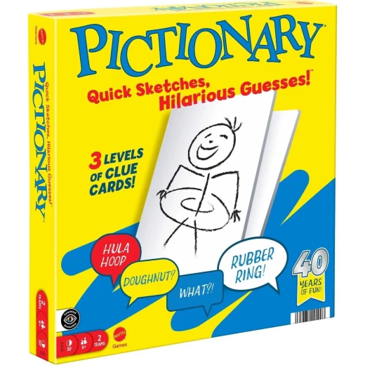 Mattel Pictionary Board Game: Family Fun for Ages 8+ with 222 Clues - Mattel - Image 2