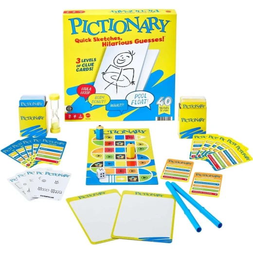 Mattel Pictionary Board Game: Family Fun for Ages 8+ with 222 Clues Mattel Pictionary Board Game: Family Fun for Ages 8+ with 222 Clues