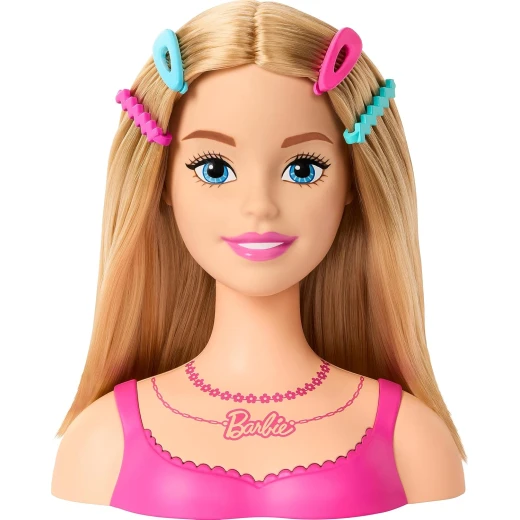 Matte Barbie Styling Head with Blonde Hair &amp; 20 Accessories for Hair Styling Fun - Barbie - Image 7