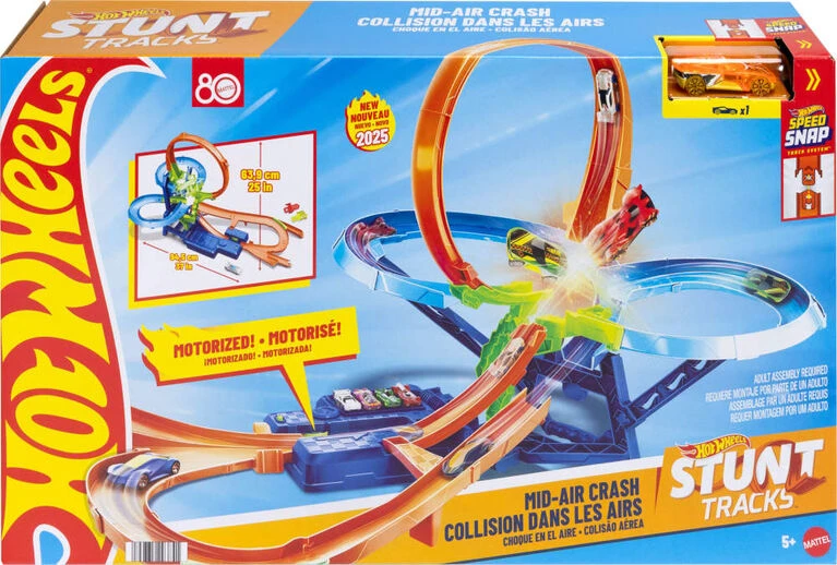 Mattel Hot Wheels Mid Air Multi Crash Playset Racing Fun for Kids 37 Piece Set Target Exclusive