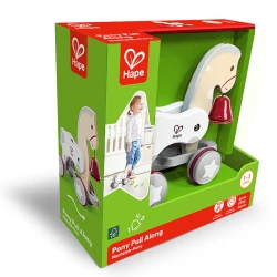 Hape Pony Pull Along – Wooden Toddler Pull Toy Encouraging Walking, Balance &amp; Imaginative Play