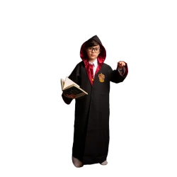 Magical School Wizard Costume for Kids – Classic Gryffindor-Inspired Design