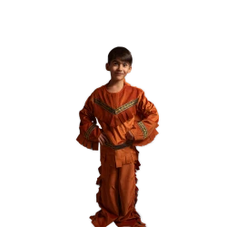 Traditional Boys’ Costume – Native American-Inspired Warm Tones