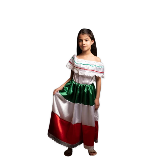 Traditional Mexican Costume for Kids – Flag-Inspired Colors
