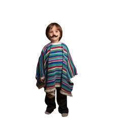 Kids’ Costume – Colorful Poncho Inspired by Mexican Folk Style
