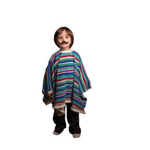 Kids’ Costume – Colorful Poncho Inspired by Mexican Folk Style