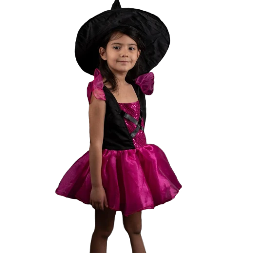 Pink Witch Costume for Kids – Cute Halloween Dress-Up