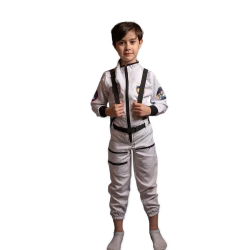 Kids Astronaut Costume – White Space Suit with Mission Patches