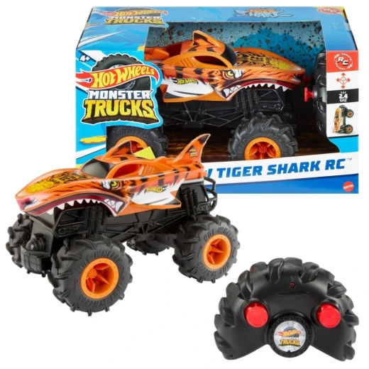 Hot Wheels® Monster Trucks 1:24 Scale HW Tiger Shark R/C Vehicle – Model No. HNV03 Hot Wheels® Monster Trucks 1:24 Scale HW Tiger Shark R/C Vehicle – Model No. HNV03