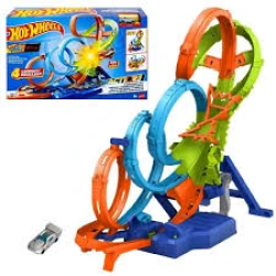 Hot Wheels® Action 4‑Loop Crash‑Out™ Track Set – Model No. HXR70