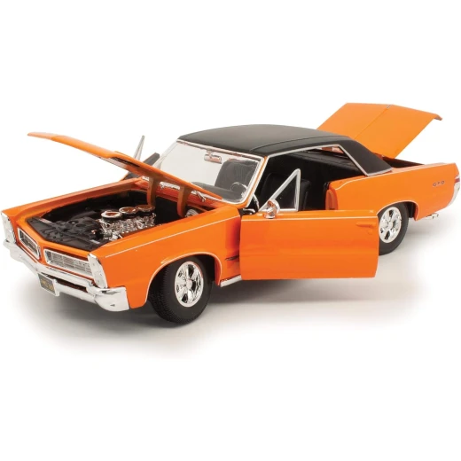 مايستو 31885 OG مقياس 1:18 إصدار خاص (A) سيارة بونتياك GTO موديل 1965 نسخة هيرست – مجسّم معدني بلون برتقالي - مايستو - Image 4