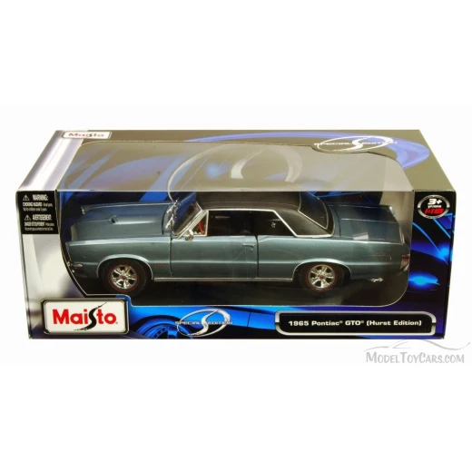 Maisto 31885 BU 1:18 Special Edition (A) 1965 Pontiac GTO Hurst Edition – Blue Die‑Cast Model Car Maisto 31885 BU 1:18 Special Edition (A) 1965 Pontiac GTO Hurst Edition – Blue Die‑Cast Model Car