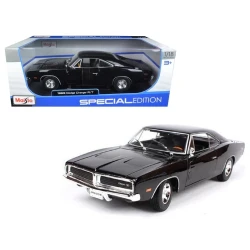 Maisto 1969 Dodge Charger R/T – Black, 1:18 Scale, Special Edition, 1 Piece
