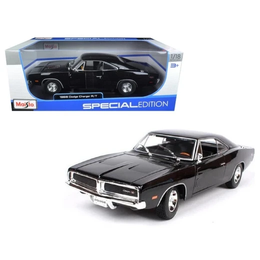 Maisto 1969 Dodge Charger R/T – Black, 1:18 Scale, Special Edition, 1 Piece