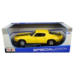 Maisto 1971 Chevrolet Camaro – Yellow, 1:18 Scale, Special Edition, 1 Piece