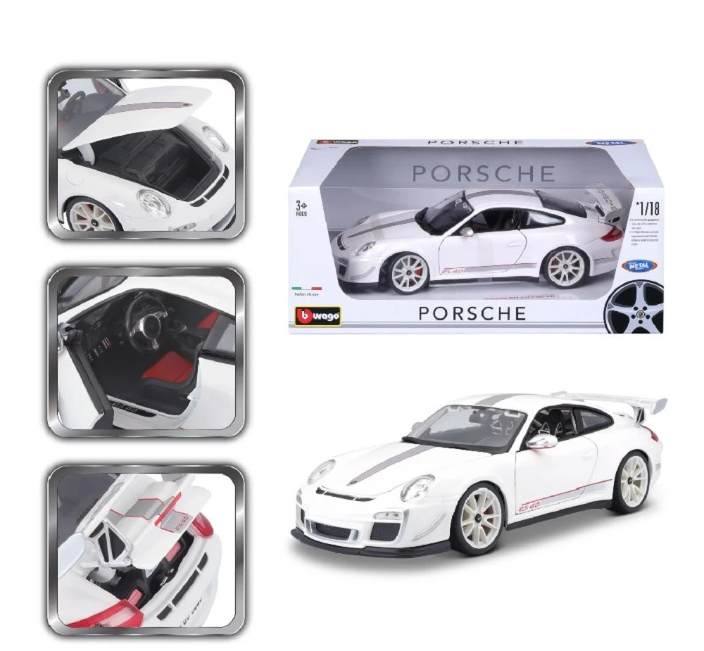 Bburago Porsche 911 GT3 RS 4.0 (2011) – 1:18 Collection A – White – Model No. 18‑11036 WT
