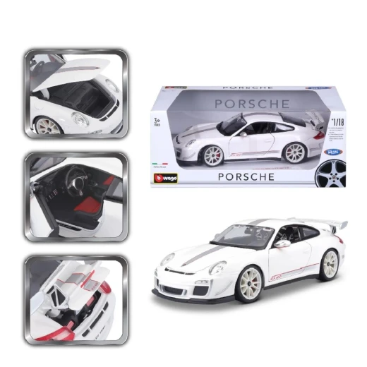 Bburago Porsche 911 GT3 RS 4.0 (2011) – 1:18 Collection A – White – Model No. 18‑11036 WT