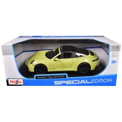 Maisto Porsche 911 Targa 4 GTS (992.2) – Yellow, 1:18 Scale, Special Edition, 1 Piece