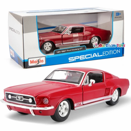 Maisto 1967 Ford Mustang GT – Red, 1:24 Scale, Special Edition, 1 Piece Maisto 1967 Ford Mustang GT – Red, 1:24 Scale, Special Edition, 1 Piece