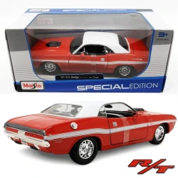 Maisto 1970 Dodge Challenger R/T Coupe – Red, 1:24 Scale, Special Edition, 1 Piece
