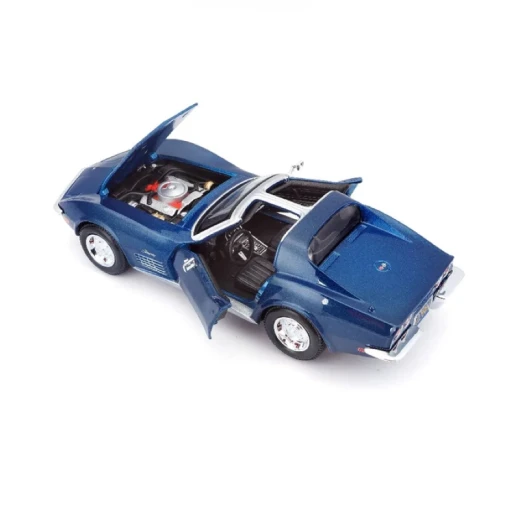 Maisto 1970 Chevrolet Corvette Car – Metallic Blue, 1:24 Scale, Special Edition, 1 Piece - Maisto - Image 2