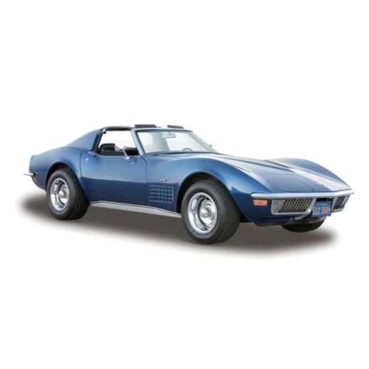 Maisto 1970 Chevrolet Corvette Car – Metallic Blue, 1:24 Scale, Special Edition, 1 Piece - Maisto - Image 3