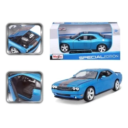 Maisto 2008 Dodge Challenger SRT8 Car – Metallic Blue, 1:24 Scale, Special Edition, 1 Piece