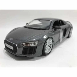 Maisto Audi R8 V10 Plus Car – Metallic Grey, 1:24 Scale, Special Edition (B), 1 Piece