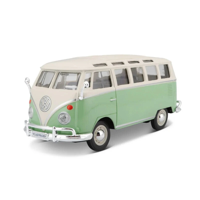 Maisto Volkswagen Van “Samba” – Green/Cream, 1:25 Scale, Special Edition (B), 1 Piece