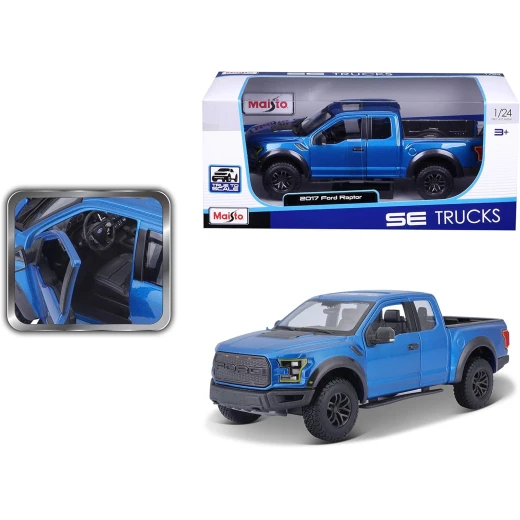 Maisto 2017 Ford F‑150 Raptor Truck – Blue, 1:24 Scale, Special Edition (SE), 1 Piece Maisto 2017 Ford F‑150 Raptor Truck – Blue, 1:24 Scale, Special Edition (SE), 1 Piece