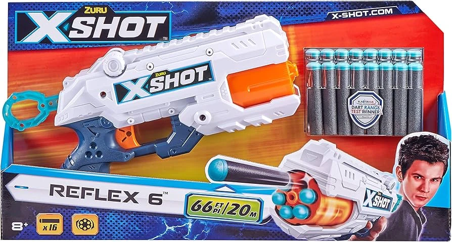X‑SHOT Excel Reflex 6 Blaster – 16 Darts