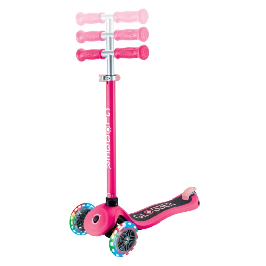 Globber PRIMO LIGHTS Scooter – Fuchsia (3–7+ Years) Globber PRIMO LIGHTS Scooter – Fuchsia (3–7+ Years)
