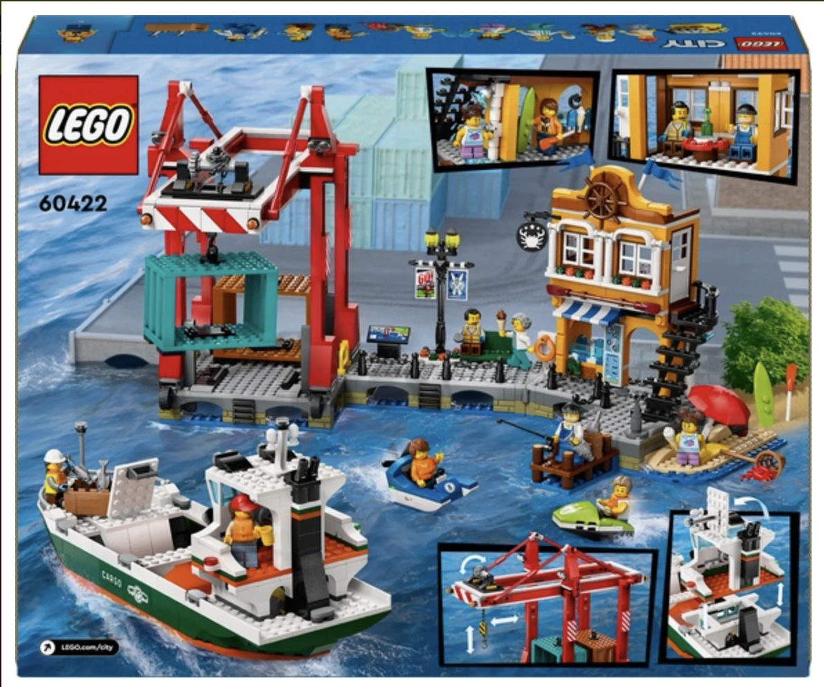 LEGO City Seaside Harbor with Cargo Ship Building Set 60422