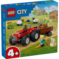 LEGO City Red Farm Tractor with Trailer and Sheep 60461