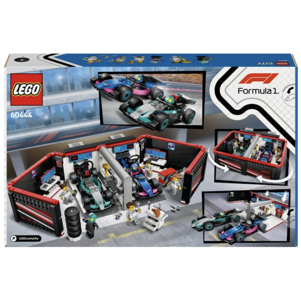 LEGO City F1® Garage with Mercedes-AMG and Alpine Cars 60444