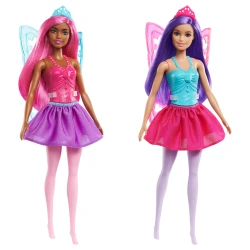 دمية Barbie Fairy مقاس 11.5 إنش مع أجنحة وتاج، هدية مناسبة للأطفال من عمر 3 إلى 7 سنوات