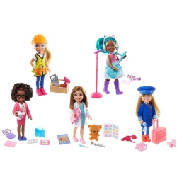 ألعاب Barbie، مجموعة دمية Chelsea مع إكسسوارات، دمى صغيرة بطابع مهني ضمن سلسلة Chelsea Can Be…