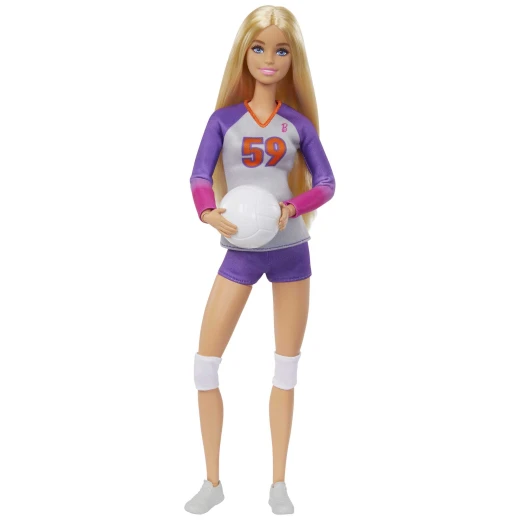 Barbie  Doll &amp; Accessories, Made to Move  Career Volleyball Player Doll with Uniform and Ball - Barbie - Image 7