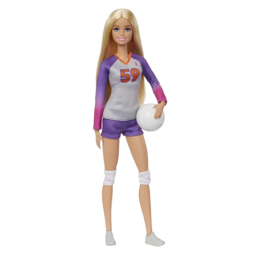 Barbie  Doll &amp; Accessories, Made to Move  Career Volleyball Player Doll with Uniform and Ball - Barbie - Image 2