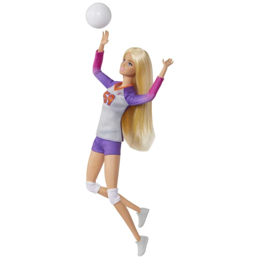 Barbie  Doll &amp; Accessories, Made to Move  Career Volleyball Player Doll with Uniform and Ball - Barbie - Image 3