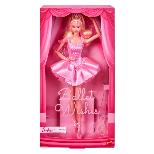 Barbie Signature Ballet Wishes Doll, Collectible Fashion Doll in Satiny, Pink Tutu with Blonde Hair and Giftable Packaging Barbie Signature Ballet Wishes Doll, Collectible Fashion Doll in Satiny, Pink Tutu with Blonde Hair and Giftable Packaging