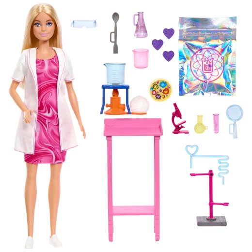 Barbie Scientist Doll and Accessories with Blonde Fashion Doll, Lab Table, Microscope, &amp; Color-Change Beaker &amp; Petri Dish Accessories - Barbie - Image 4