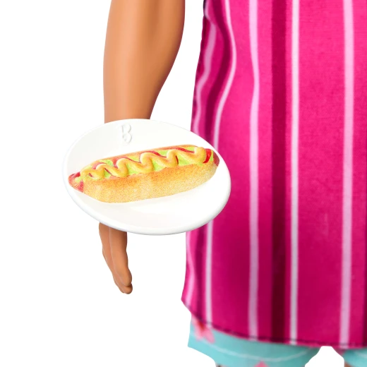 Barbie Mysteries: Beach Detectives Ken Doll Wearing Removeable Signature Outfit with Storytelling Accessories, Including Apron &amp; Snacks - Barbie - Image 4