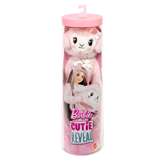 Barbie Cutie Reveal Doll & Accessories, Cuddly Series Lamb with 10 Surprises Including Color Change & Mini Pet Barbie Cutie Reveal Doll & Accessories, Cuddly Series Lamb with 10 Surprises Including Color Change & Mini Pet