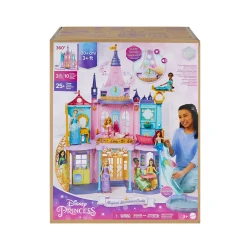 ألعاب Disney Princess، قلعة Ultimate بارتفاع 4 أقدام مع أضواء وأصوات، 3 طوابق، 10 مناطق لعب وأكثر من 25 قطعة أثاث وإكسسوارات، مستوحاة من أفلام ديزني