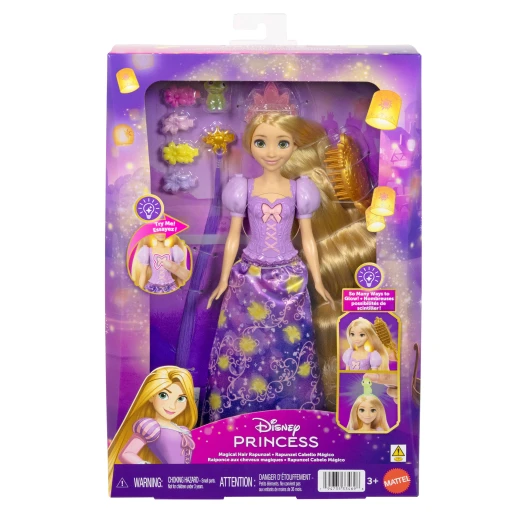 دمية Mattel Disney Princess رابونزل بشعر مضيء مع 4 أوضاع إضاءة إضافية، شخصية باسكال و7 إكسسوارات تصفيف، مستوحاة من فيلم Tangled دمية Mattel Disney Princess رابونزل بشعر مضيء مع 4 أوضاع إضاءة إضافية، شخصية باسكال و7 إكسسوارات تصفيف، مستوحاة من فيلم Tangled