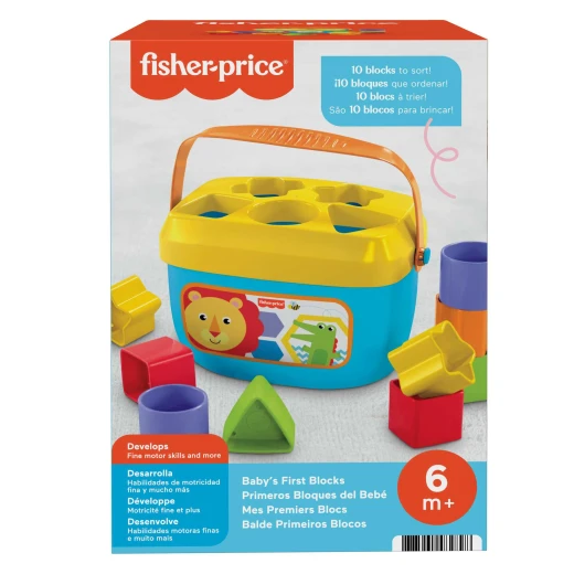 Fisher-Price Stacking Toy Baby’s First Blocks Set of 10 Shapes for Sorting Play for Infants Ages 6+ Months Fisher-Price Stacking Toy Baby’s First Blocks Set of 10 Shapes for Sorting Play for Infants Ages 6+ Months