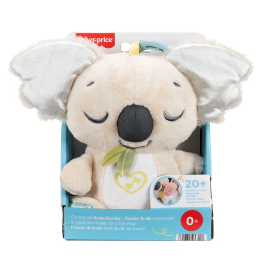 Fisher-Price Baby Toy On-the-Go Koala Soother, Plush Portable Sound Machine with White Noise & Music for Newborns Ages 0+ Months Fisher-Price Baby Toy On-the-Go Koala Soother, Plush Portable Sound Machine with White Noise & Music for Newborns Ages 0+ Months